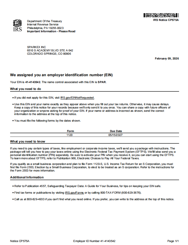 IRS EIN Verification