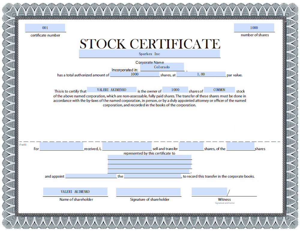 Colorado Good Standing Certificate