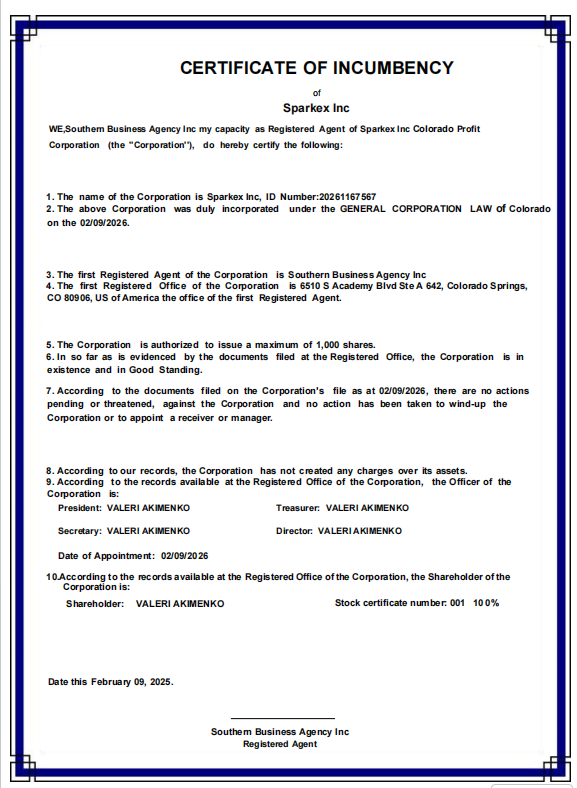 Corporate Resolution Document